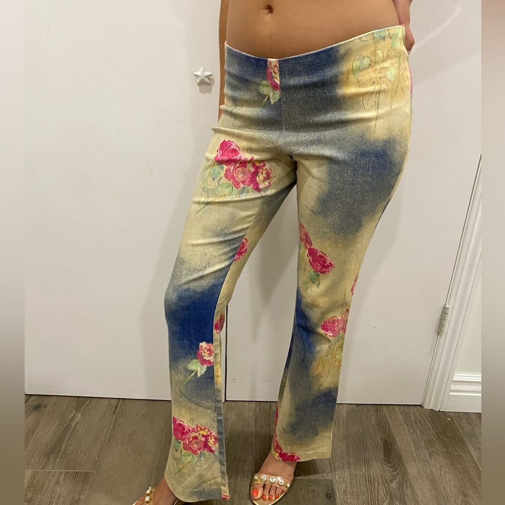 Vintage La Vore Rose Print Pants - Picture 3 of 15